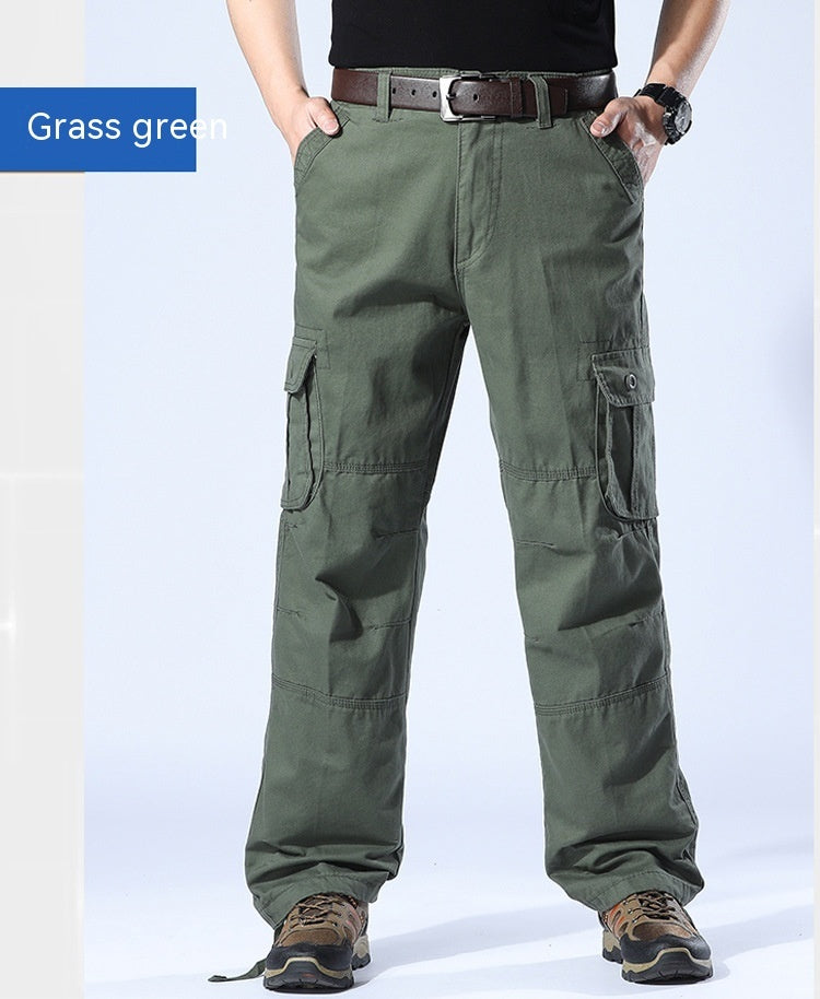 Locus™ | Men's Tactical Cargo Pants - Multi Pocket, Military Style, Casual Straight Fit Trousers