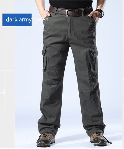 Locus™ | Men's Tactical Cargo Pants - Multi Pocket, Military Style, Casual Straight Fit Trousers