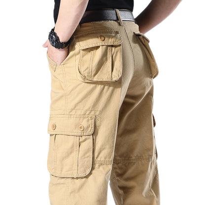 Locus™ | Men's Tactical Cargo Pants - Multi Pocket, Military Style, Casual Straight Fit Trousers