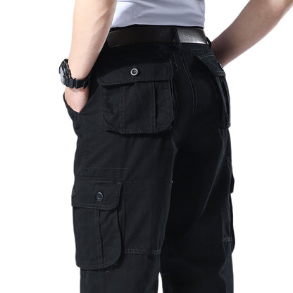 Locus™ | Men's Tactical Cargo Pants - Multi Pocket, Military Style, Casual Straight Fit Trousers