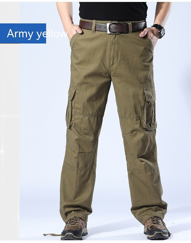 Locus™ | Men's Tactical Cargo Pants - Multi Pocket, Military Style, Casual Straight Fit Trousers