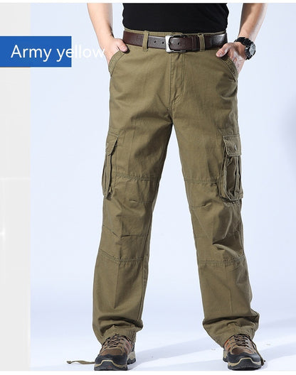 Locus™ | Men's Tactical Cargo Pants - Multi Pocket, Military Style, Casual Straight Fit Trousers