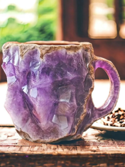 Milenna™ | Elegant mineral crystal coffee mug