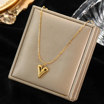 Zoe - Heart Pendant Chain Necklace