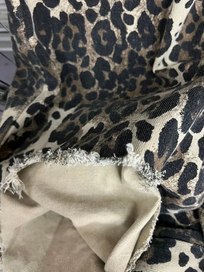 Leovelle™ | Leopard Print Ripped Wide-Leg Jeans