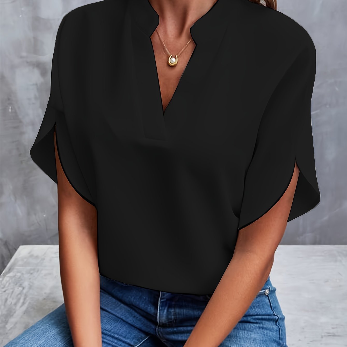 Aura | Elegance Flare Sleeve Top