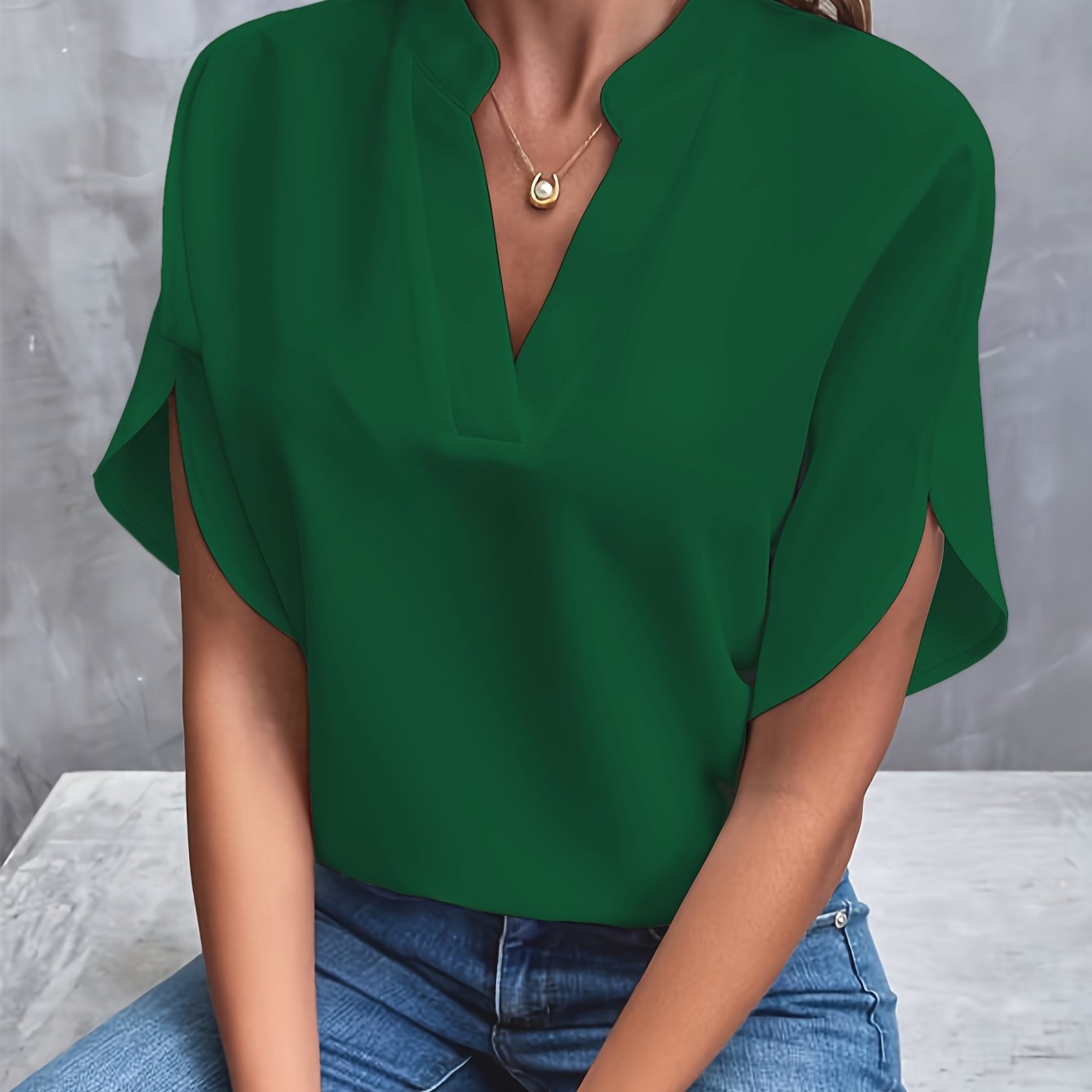 Aura | Elegance Flare Sleeve Top