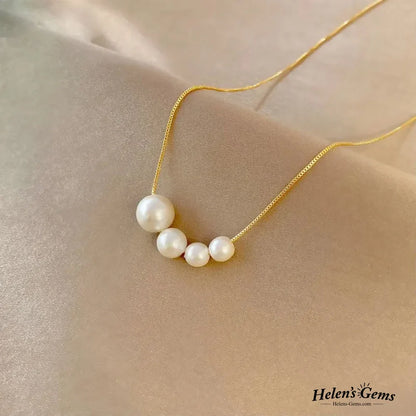 Gold Freshwater Pearl Necklace