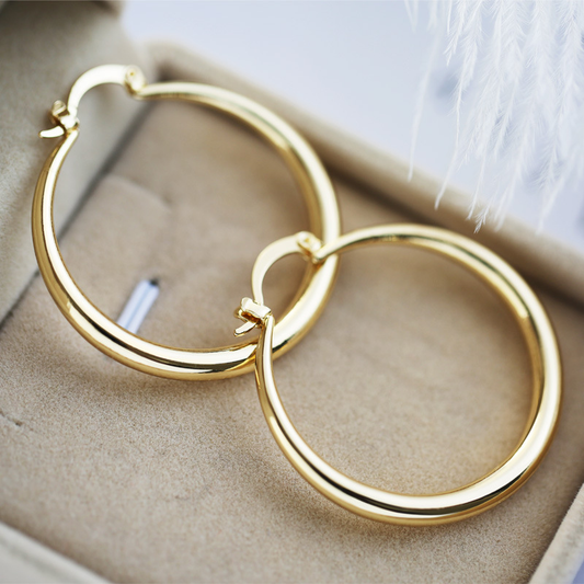 Vintage Golden Hoops